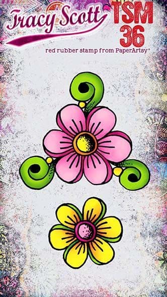 PaperArtsy - Tracy Scott MINI 36 - Rubber Cling Mounted Stamp Set