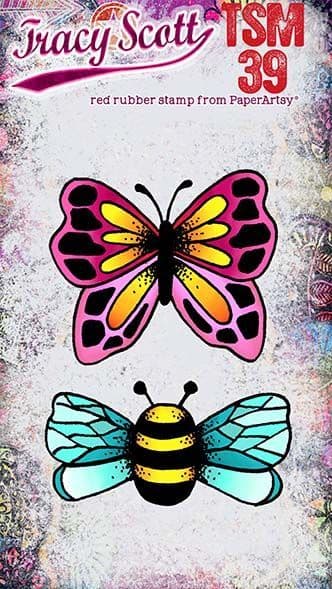 PaperArtsy - Tracy Scott MINI 39 - Rubber Cling Mounted Stamp Set