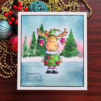 Woodware - Clear Stamps - A6 - Moose Christmas
