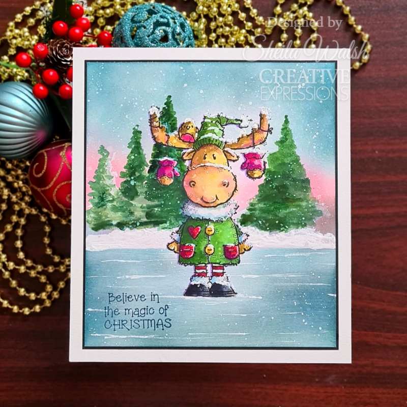 Woodware - Clear Stamps - A6 - Moose Christmas