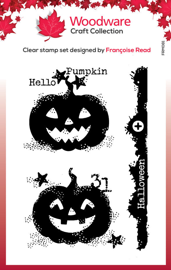 Woodware - Clear Stamps - A7 - Carved Pumpkins