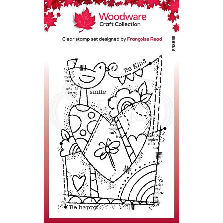 Woodware - Clear Stamps - A6 - Rainbow Heart