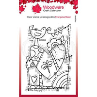 Woodware - Clear Stamps - A6 - Rainbow Heart