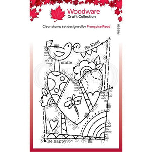 Woodware - Clear Stamps - A6 - Rainbow Heart