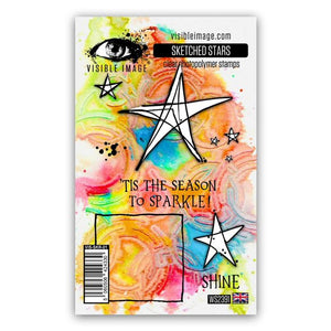 Visible Image - A6 - Clear Polymer Stamp Set - Sketched Stars