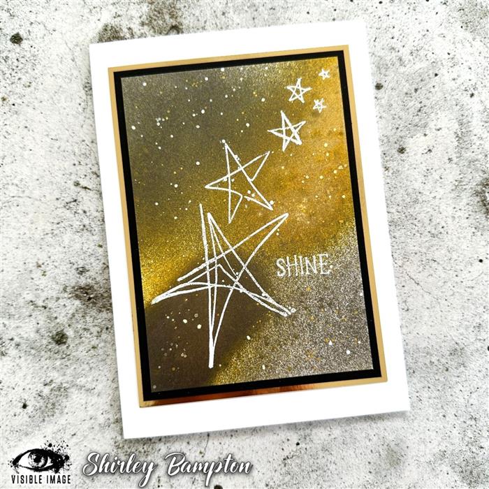 Visible Image - A6 - Clear Polymer Stamp Set - Sketched Stars