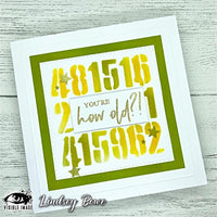 Visible Image - 4 x 4 Stencil - Grunged Numbers