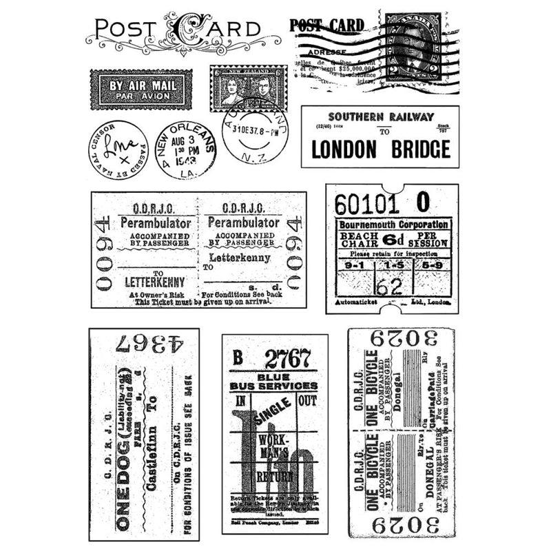 Crafty Individuals - Unmounted Rubber Stamp - 239 - Vintage Tickets & Postmarks