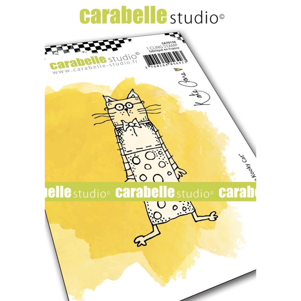 Carabelle Studio - Rubber Cling Stamp Set A6 - Little Kooky Cat - Kate Crane