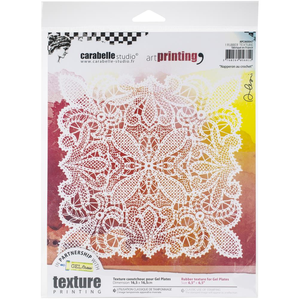 Carabelle Studio - Texture Plate Square 6.5" - Monoprinting - Tablecloth - Alexi