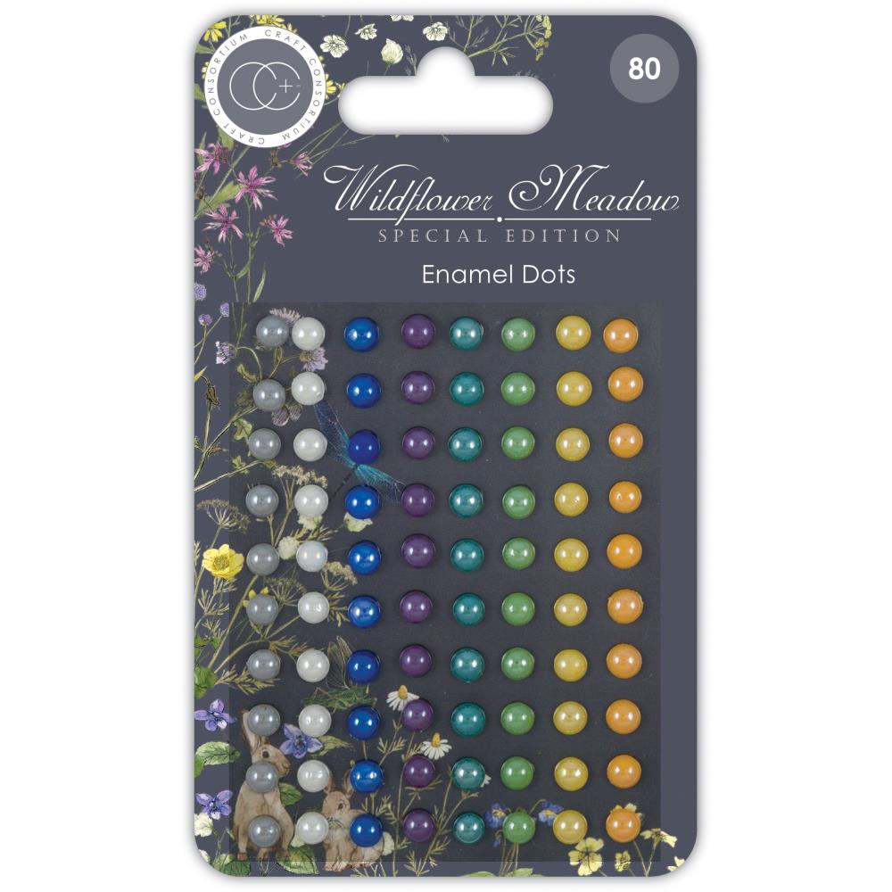 Craft Consortium - Adhesive Enamel Dots - Wildflower Meadow - Special Edition