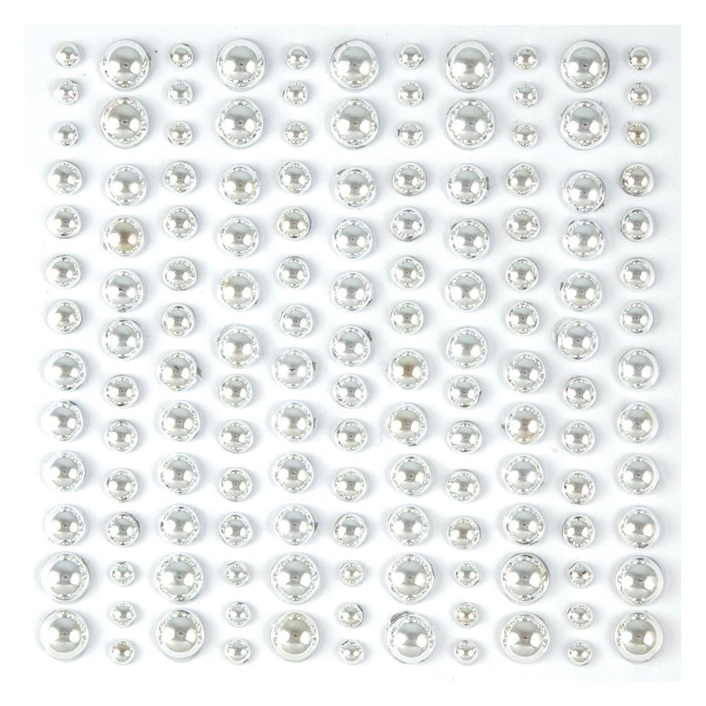 Craft Consortium - Adhesive Pearls - Silver
