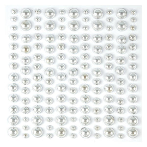 Craft Consortium - Adhesive Pearls - Silver