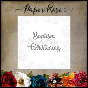 Paper Rose - Baptism Christening - Dies