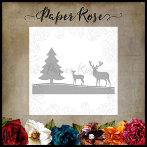 Paper Rose - Christmas Scene - Die