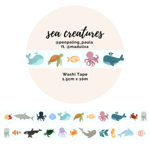 Penpaling Paula - Washi Tape - Sea Creatures