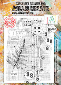 AALL & Create - A4 - Clear Stamps - 110 - Numbered Botanical