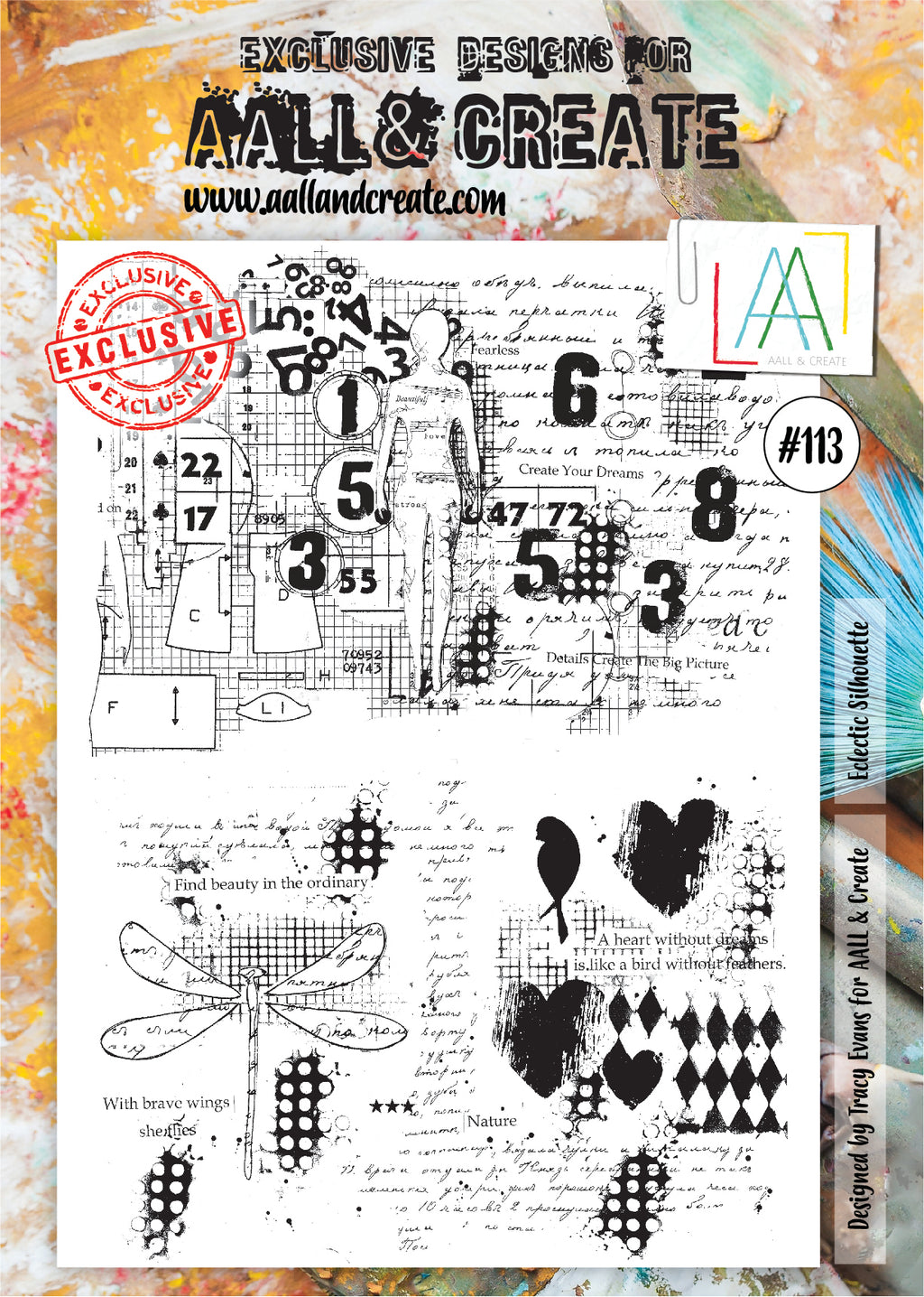 AALL & Create - A4 - Clear Stamps - 113 - Eclectic Silhouette