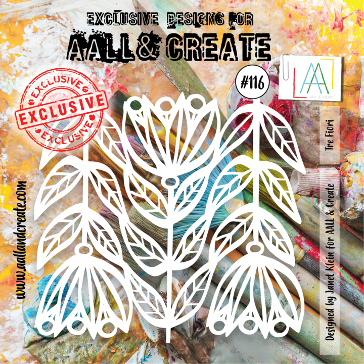 AALL & Create - Stencil - #116 - Tre Fiori