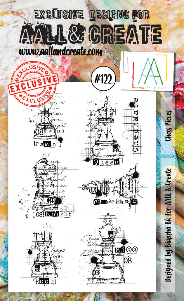 AALL & Create - A6 - Clear Stamps - 122 - Chess Pieces