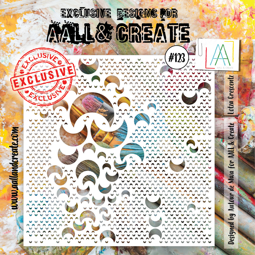 AALL & Create - Stencil - 6x6 - #123 - Lotza Crescentz