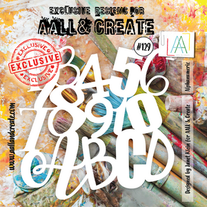 AALL & Create - Stencil - #129 - Alphanumeric - Janet Klein