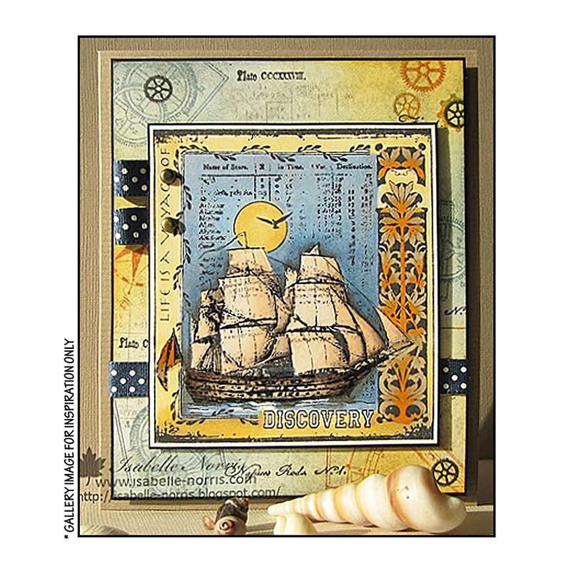 Crafty Individuals - Unmounted Rubber Stamp - 295 - Voyage of Discovery