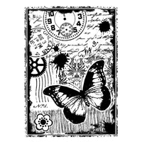 Crafty Individuals - Unmounted Rubber Stamp - 296 - Steampunk Butterfly