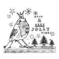 Crafty Individuals - Unmounted Rubber Stamp - 375 - Jolly Robin (discontinued)