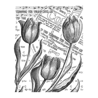 Crafty Individuals - Unmounted Rubber Stamp - 388 - Tiptoe Through the Tulips