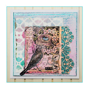 Crafty Individuals - Unmounted Rubber Stamp - 387 - Love is All Around - Bird Nest