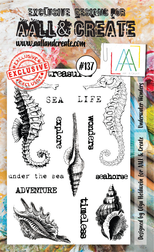 AALL & Create - A6 - Clear Stamps - 137 - Underwater Wonders (discontinued)
