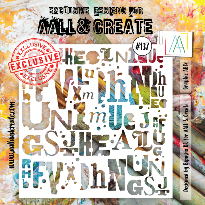 AALL & Create - Stencil - 6x6 - #137 - Title