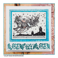 Crafty Individuals - Unmounted Rubber Stamp - 398 - Santa's Sleigh Ride