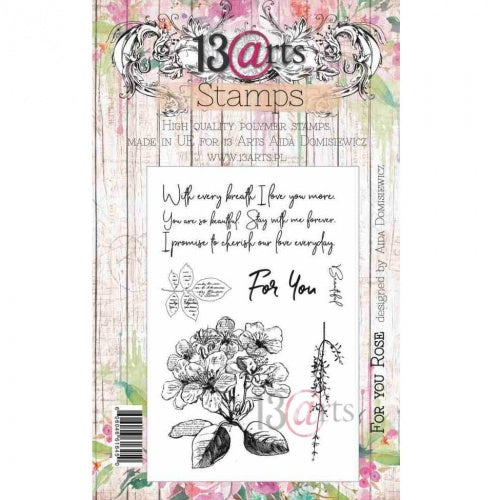 13@rts - A6 - Clear Stamp Set - For You Rose - Aida Domisiewicz