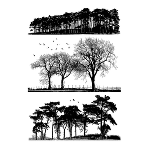 Crafty Individuals - Unmounted Rubber Stamp - 429 - Trees Galore