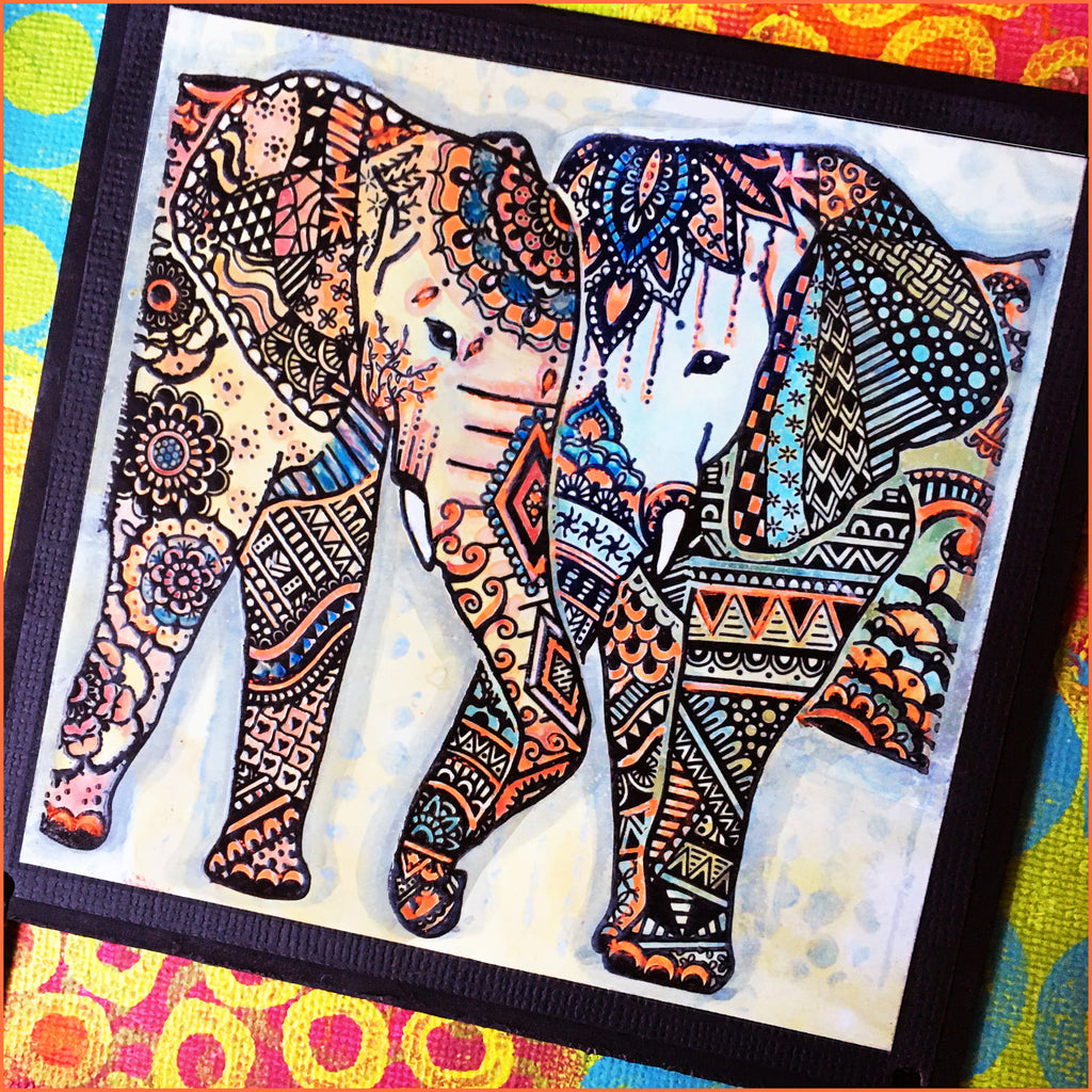 Crafty Individuals - Unmounted Rubber Stamp - 562 - Happy Elephants