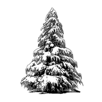 Crafty Individuals - Unmounted Rubber Stamp - 462 - Large Christmas Tree