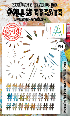 AALL & Create - Stencil - #14 - Hashtags (discontinued)
