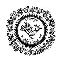 Crafty Individuals - Unmounted Rubber Stamp - 475 - Christmas Holly Bird