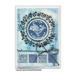 Crafty Individuals - Unmounted Rubber Stamp - 475 - Christmas Holly Bird