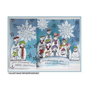 Crafty Individuals - Unmounted Rubber Stamp - 485 - Family and Friends Snowmen
