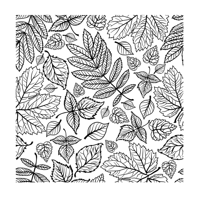 Crafty Individuals - Unmounted Rubber Stamp - 486 - Falling Leaves Repeating Background
