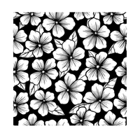 Crafty Individuals - Unmounted Rubber Stamp - 490 - Blossoms Repeating Background