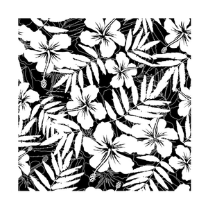 Crafty Individuals - Unmounted Rubber Stamp - 491 - Hibiscus Repeating Background