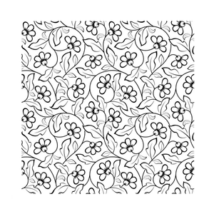 Crafty Individuals - Unmounted Rubber Stamp - 492 - Pretty Florals Repeating Background