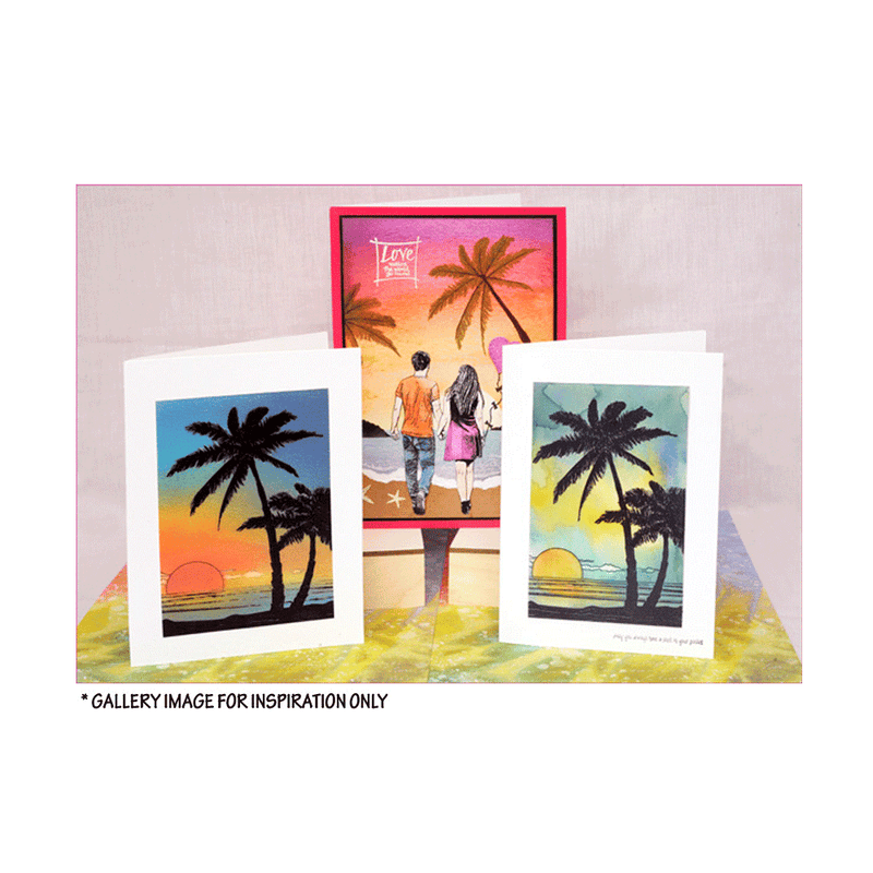 Crafty Individuals - Unmounted Rubber Stamp - 497 - Tropical Sunset