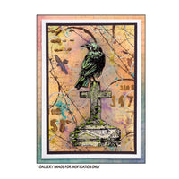 Crafty Individuals - Unmounted Rubber Stamp - 500 - Gothic Crow by Maria Kitano