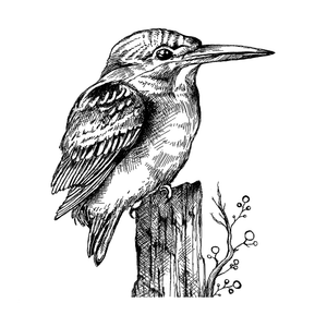 Crafty Individuals - Unmounted Rubber Stamp - 510 - Kingfisher