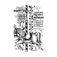 Crafty Individuals - Unmounted Rubber Stamp - 516 - Happy Days Hoorah - Carousel